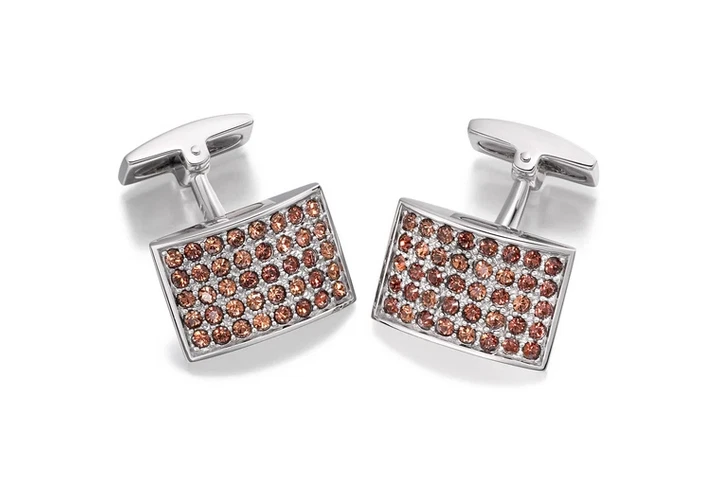 Gemelos curvos redondos de topacio marrón de corte único de 1,05 quilates en plata Argentium 935  Foto 1 de 3