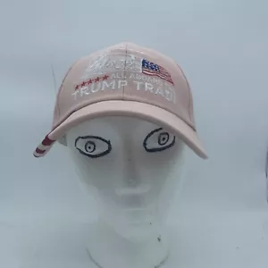 2020 Retro Pink All Aboard The Trump Train Strap back One Size Cap With Flag - Picture 1 of 7