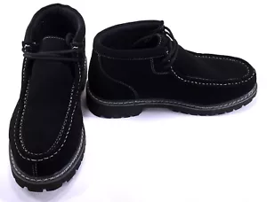 Lugz Shoes Swagger SR Nubuck Black Leather Boots Size 8 - Picture 1 of 8