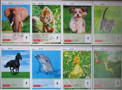 Brunnen Schulblock DIN A5 liniert, Lin. 4, 40 Blatt Spiralbindung, 8 Motive - Bild 1 von 2