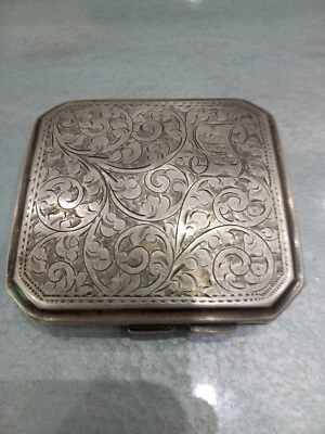 Старый британский серебряный футляр Cigerette 20 века - Изображение 1 из 4