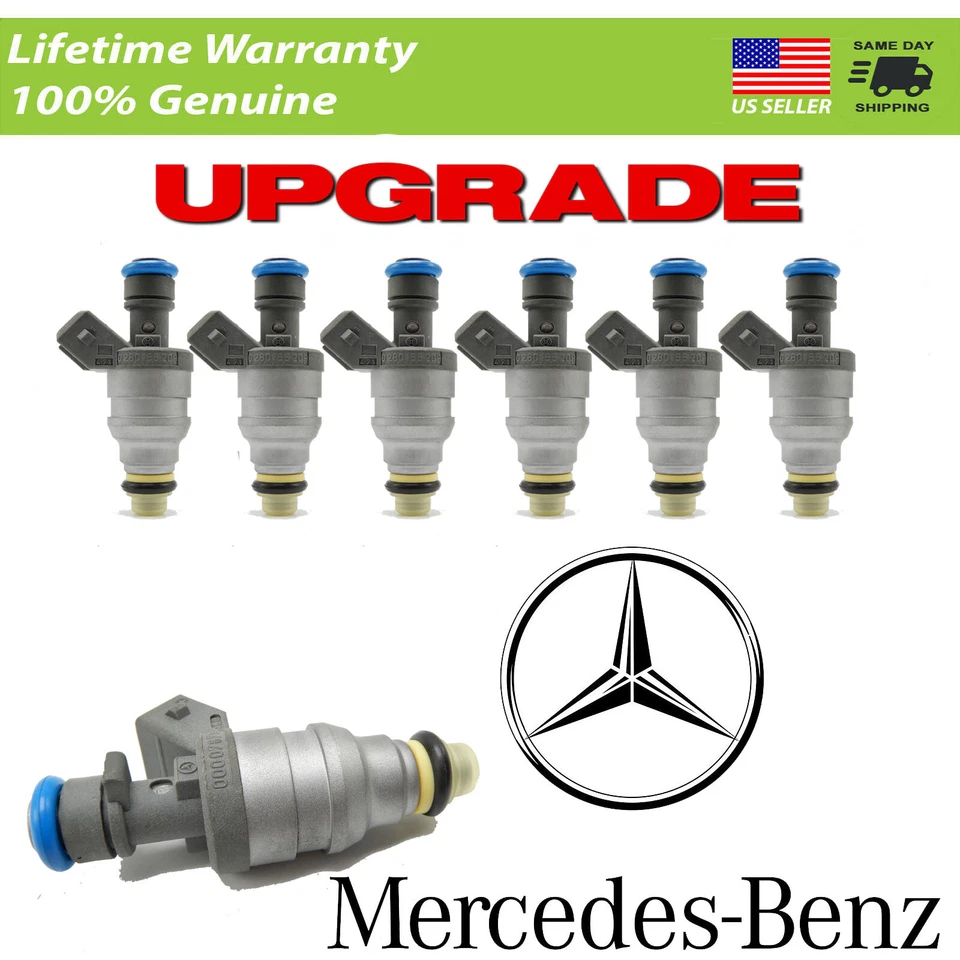 X4 Inyectores de combustible originales Bosch de flujo coincidentes Mercedes Benz 300TE 1993 L6 3.2  Foto 1 de 1
