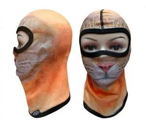 KIDS BALACLAVA Ginger Cat Bike Under Helmet Ski Mask Thermal Cover SILVER IONS - Picture 1 of 1
