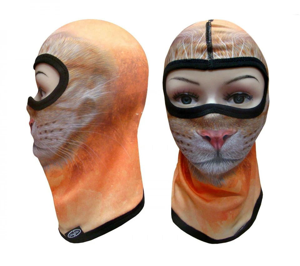 SPORTSZONE GLAN-DAW KIDS BALACLAVA Ginger Cat Bike Under Helmet Ski Mask Thermal Cover SILVER IONS