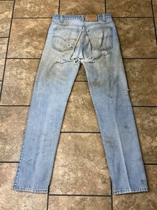 Vintage Levi's 505 Jeans Mens 31x32 Blue 1980s Regular Fit Outdoor 29505-0214 - Picture 1 of 19