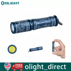 Olight i3E EOS 90 Lumens Keychain Flashlight EDC Mini Size IPX8 (Blue Porcelain) - Picture 1 of 5