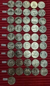 2012 - 2021 S Mint National Park ATB Quarter 46 Coins Uncirculated Set to Date - Picture 1 of 12