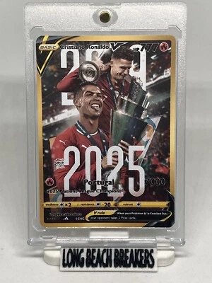 Carta Pokémon Cristiano Ronaldo Arte Completo Portugal Foto 1 de 2