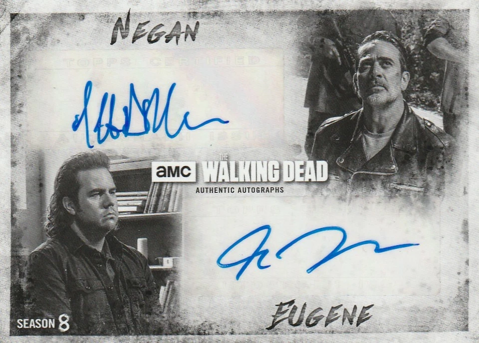 Walking Dead Season 8 Josh McDermitt Jeffrey Dean Morgan Autograph Dual DA-MM /5 - Image 1 of 1