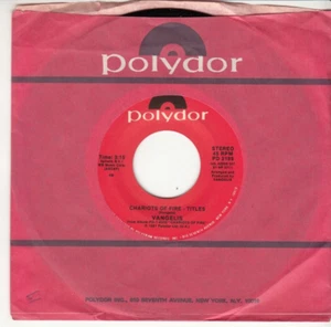 VANGELIS - CHARIOTS OF FIRE - ORIGINAL POLYDOR RECORDS 45 - GREAT SHAPE - Picture 1 of 2
