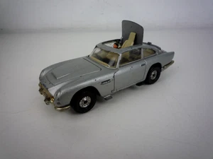VINTAGE 1978 CORGI #271 JAMES BOND ASTON MARTIN DB5 FLAT SILVER BIEGE INTERIOR - Bild 1 von 16