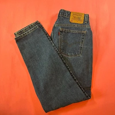 Vintage 90s Levi’s 550 jeans relaxed fit tapered leg Levi’s 550 denim jeans - Image 1 of 4