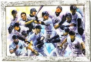 New York Yankees - 18"x12” - Baseball Art Print Framed - Hanging Poster - 2004 - Picture 1 of 6