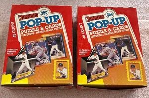 Caja de béisbol emergente Donruss 1989 48 paquetes de cera sellados rompecabezas y tarjetas lote 2 - Imagen 1 de 3