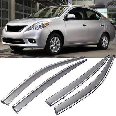 Sun Rain Guards Window Visors Wind Deflectors for 2012-2019 Nissan Versa sedan - Bild 1 von 4
