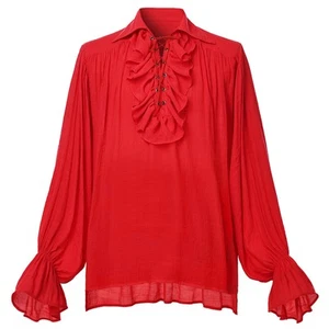 Renaissance Poet Pirate Mens Shirt Women Blouse Vampire Shirt Medieval Shirt - Picture 1 of 46
