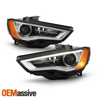 For 2015-2016 Audi A3 Quattro S3 HID/Xenon Non-AFS LED Projector Headlights Pair - Image 1 of 4