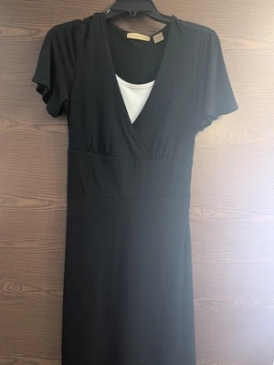 TALLA S NOTATIONS Vestido Blanco y Negro Hasta la Rodilla INVPV112 Foto 1 de 3