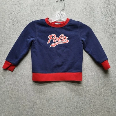 Polo Ralph Lauren Niños Sudadera 3T Azul Marino Polo Script Logo Manga Larga Foto 1 de 4