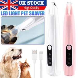 Pet Electric Shaver LED Toes Paw Pads Ears Face Trimmer Clipper for Dog Cats - Picture 1 of 19
