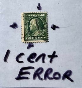 U.S. Stamp BLOWOUT: Vintage 1800s Rare 1 Cent ERROR? Ben Franklin ST-12