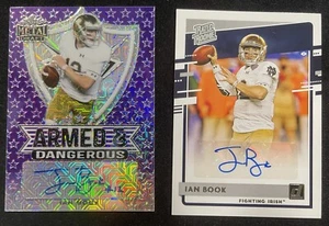 Ian Book NOTRE DAME (2) Auto Armed And Dangerous Purple Stars /7 SP Rated Rookie - Picture 1 of 6