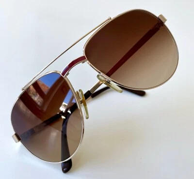 vintage DUNHILL 6029 gold red lacquer rare sunglasses 6045 6011 MEDIUM-LARGE - Bild 1 von 4