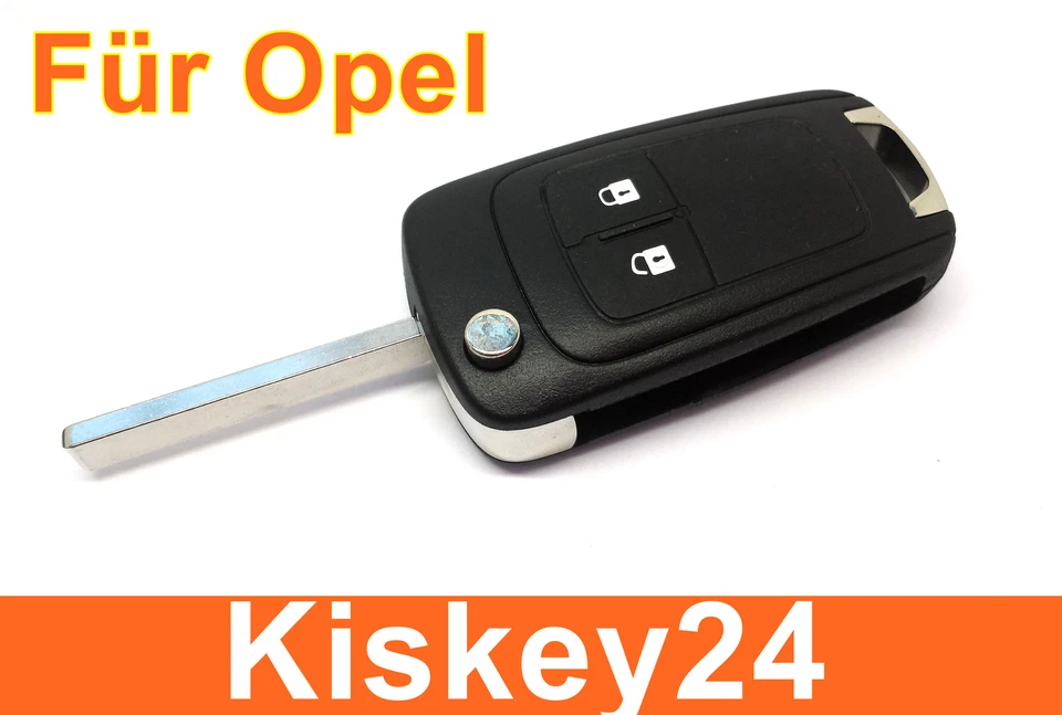 KIS 2Tasten Klappschlüssel Ersatzgehäuse - Schwarz