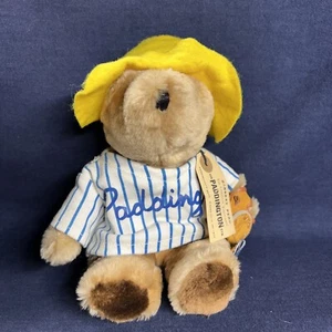 Paddington Bear Baseballhandschuh Eden Toys 1981 Plüsch Teddybär 9 Zoll Etikett Peru - Bild 1 von 5