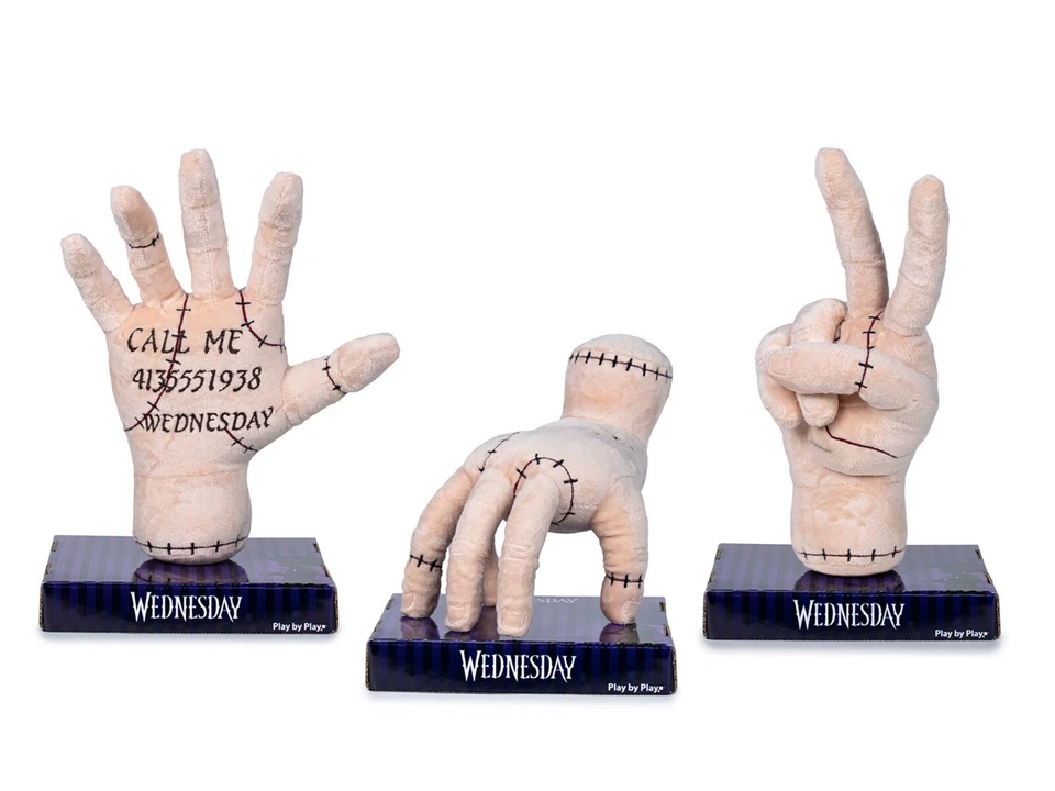PLAY BY PLAY Wednesday Hand Plüschtier Plüsch Stofftier Figur Auswahl Größe 26 cm