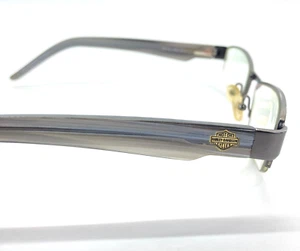 Harley-Davidson HD Gunmetal Half Rim Eyeglasses Frame 53-17 rectangle gray gold - Picture 1 of 9