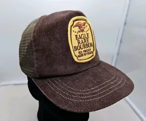 1980 Eagle Rare 101 Proof Bourbon Vtg Brown Hat Prentice KY Snapback Trucker Cap - Picture 1 of 16