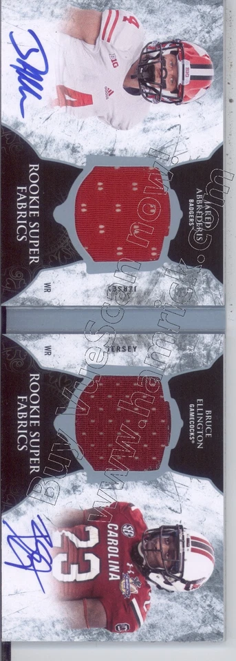 abbrederis ellington rookie dual auto jersey gamecocks badgers college #/10 - Image 1 of 1
