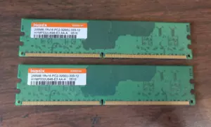 512MB (2x256MB) HYNIX PC2-3200 DDR2-400 Desktop Ram Memory 1Rx16 - Picture 1 of 1