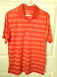 Nike Dri-Fit, Orange Golf Shirt, Small - Picture 1 of 3