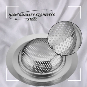 2 PCS Kitchen Sink Strainer Stopper Stainless Steel Drain Basket Waste Plug - Picture 1 of 5