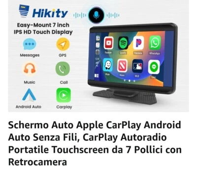 Monitor Hikity 7 Pollici Android Auto  Carplay - Immagine 1 di 4