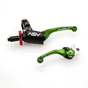 ASV F4 Lever Set PRO PACK Green Kawasaki KX250F 2011-2012 KX450F 2009-2012 - Picture 1 of 5