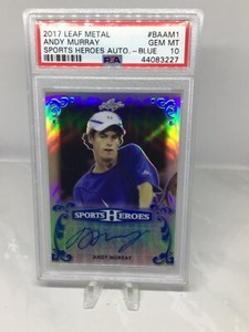 2017 Leaf Metal Sport Heroes Auto Blue 1/5 #BAAM1 Andy Murray PSA 10 (Top Pop)