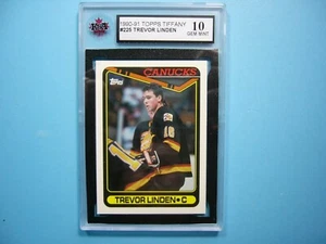 1990/91 TOPPS TIFFANY NHL HOCKEY CARD #225 TREVOR LINDEN KSA 10 GEM MINT SHARP+ - Picture 1 of 4