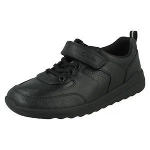 Ragazzi Clarks Daze Luminoso K Elasticizzato Scuola Scarpe - Picture 1 of 10