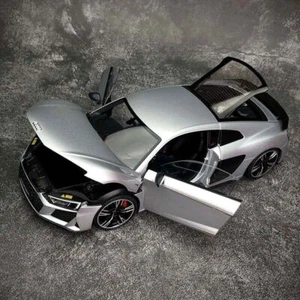1/18 Audi R8 Coupe 2021 open close diecast model by Kengfai Metallic SIlver - Picture 1 of 10