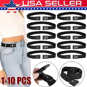 Buckle-Free Elastic Women Belt for Jeans Comfortable Invisible Belt No Bulge Lot - Picture 1 of 12