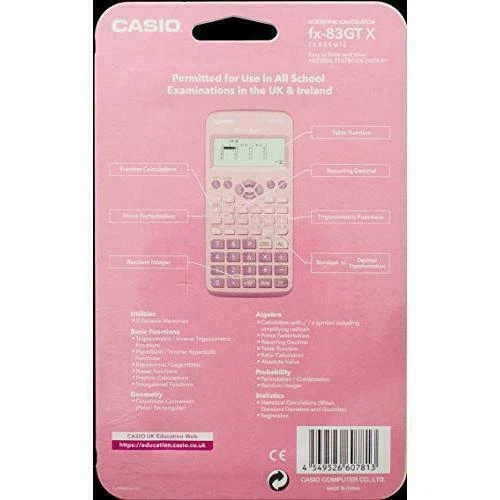 Casio FX-83GTX 276 Functions Scientific Calculator - Pink