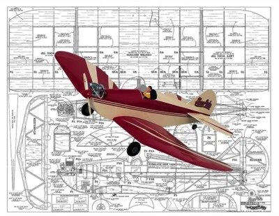 Great Planes Model Airplane Plans (RC): SlowPoke 15 for .10-.26 Engine - Image 1 of 4