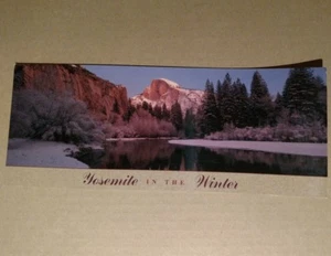 Yosemite Valley in the Winter Sun on Half Dome Unused long 4" x 10" - Picture 1 of 2