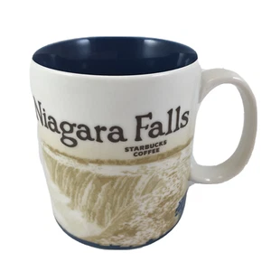 Starbucks 2012 "NIAGARA FALLS" 16 oz. Mug Cup Global Icon Series White Blue Rare - Picture 1 of 4