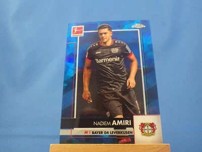 Nadiem Amiri Topps Chrome Sapphire Bundesliga 2020-21 Blue Cracked Ice - Image 1 of 2