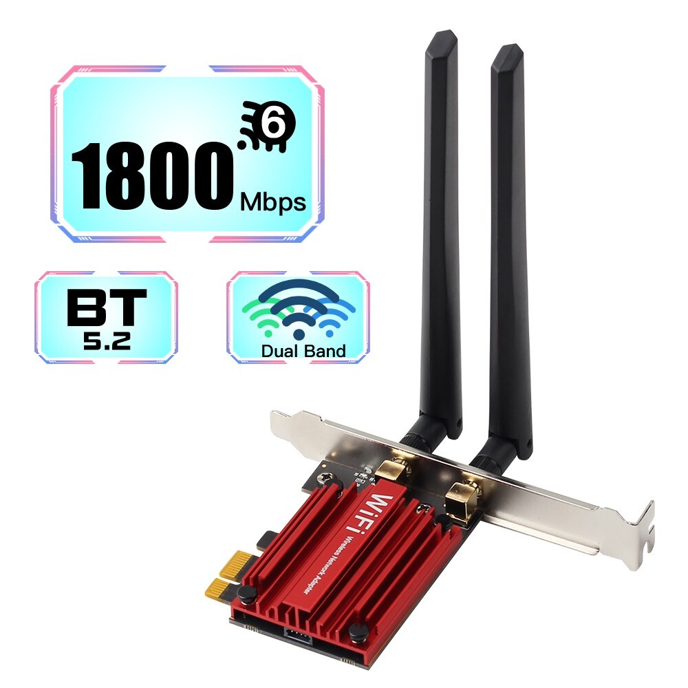 PCIe WiFi Card Fenvi Dual Band PCIe WiFi & Bluetooth Card For Desktop ...
