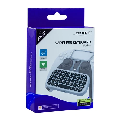 Dobe Mini Wireless Keyboard with Clips for the PS5 Controller - Image 1 of 4